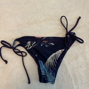 Roxy Dark Blue Floral Bikini Bottom